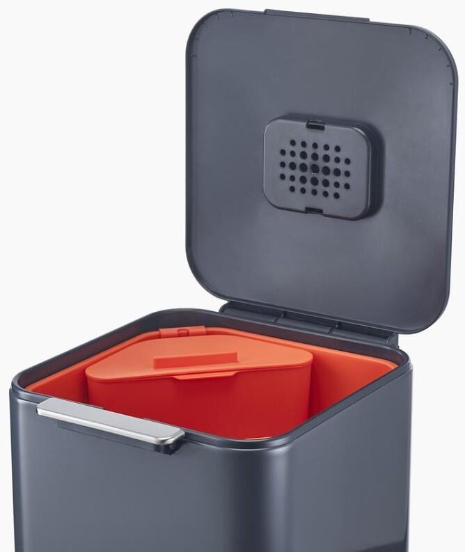 Joseph Joseph Totem Compact 40 Graphite Abfallbehälter offen