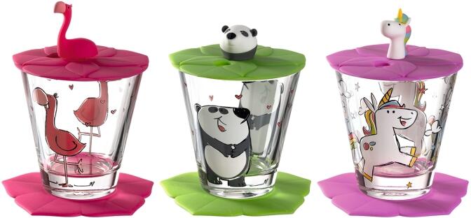 Leonardo Kindertrinkset BAMBINI 9-teilig Flamingo Einhorn Panda