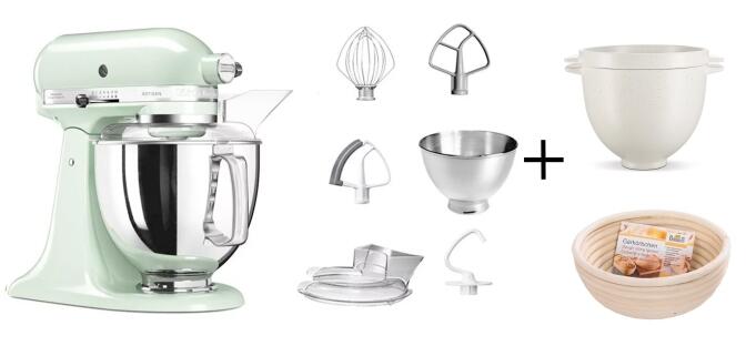 KitchenAid Küchenmaschine ARTISAN 175PS pistazie Brotback-Set