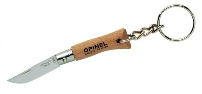 Opinel Mini-Messer, Größe 2, rostfrei, mit Anhänger