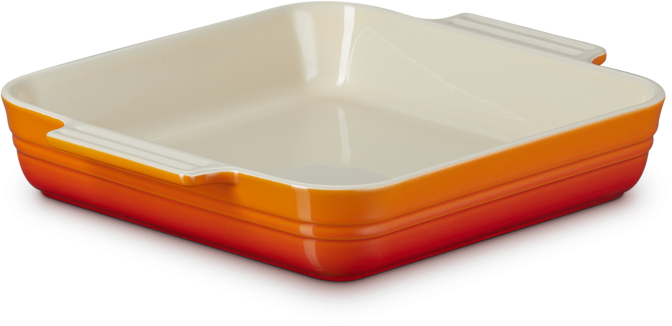 Le Creuset Auflaufform Klassik quadratisch in ofenrot