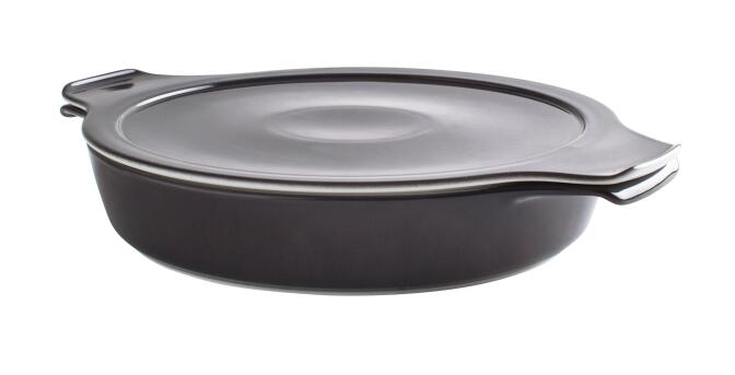 Eschenbach flacher Topf mit Deckel Cook & Serve in anthrazit