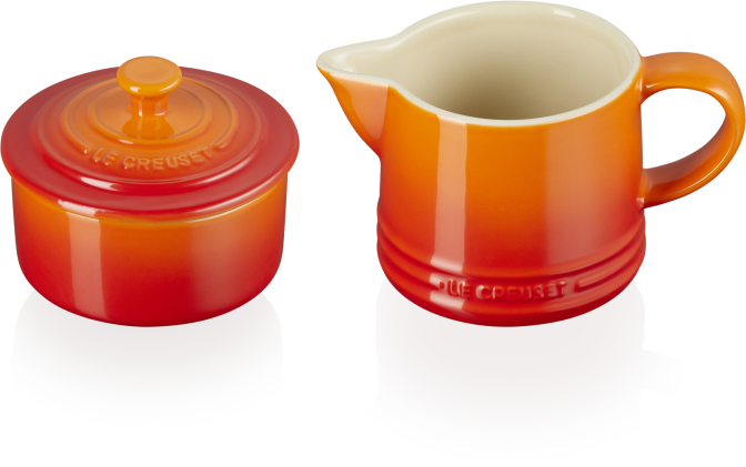 Le Creuset Zucker- & Milchset Signature in ofenrot