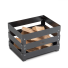 höfats CRATE Feuerkorb Holzkorb mit Brennholz aus Stahl