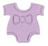 Städter Kunststoff-Ausstecher-Form Babybody 5,5 cm Lila / Violett