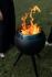 höfats MOON 45 all black Feuerkorb hoher Fuß Flammen