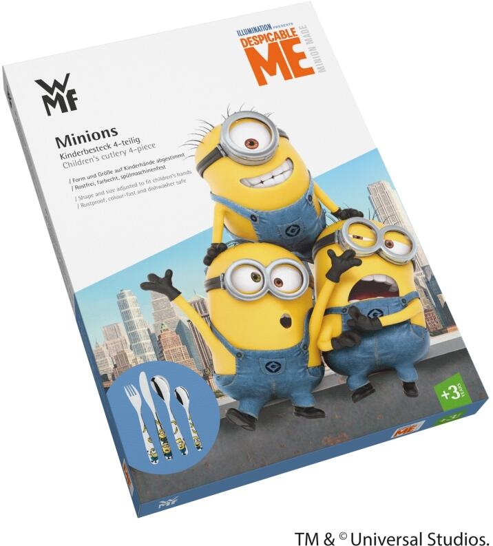 WMF Minions Kinderbesteck Set 4-teilig in Geschenkbox ab 3 Jahren