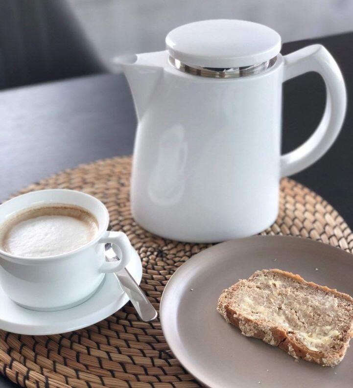 Carl Henkel Oskar Kaffee-/Teetasse 4er Set mit Untertasse weiß