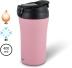 cilio Isoliertrinkbecher DOPPIO 400 ml rosa mit Deckel