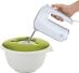 Westmark Rührschüssel apfelgrün mit zweigeteiltem Deckel und Handmixer