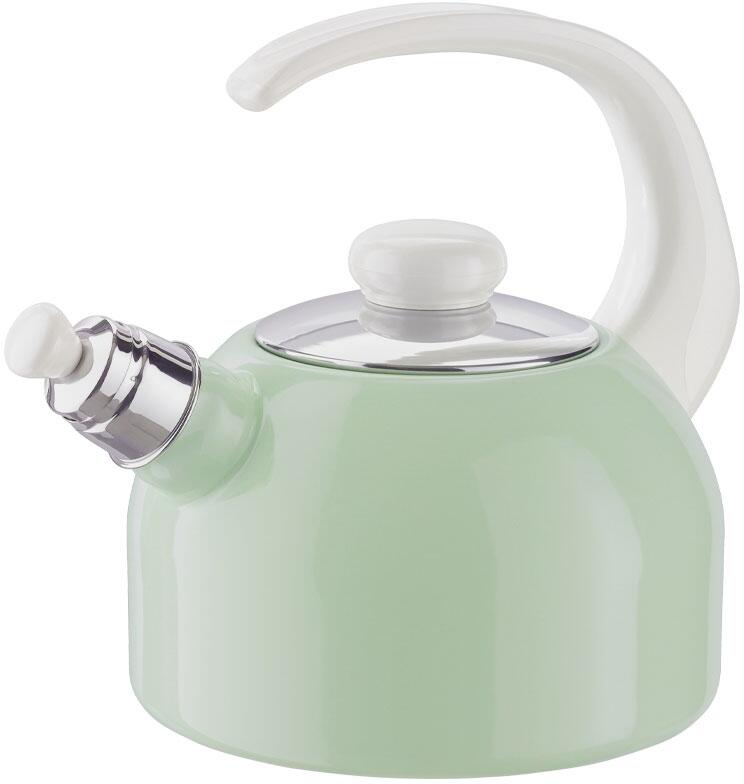 Riess Flötenkessel aus Emaille in nilgrün