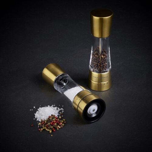 Cole & Mason Derwent Gold Salz- und Pfeffermühle Geschenkset, 19 cm