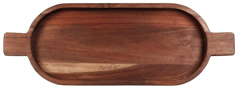 ASA Holzbrett, oval wood dark aus Akazie