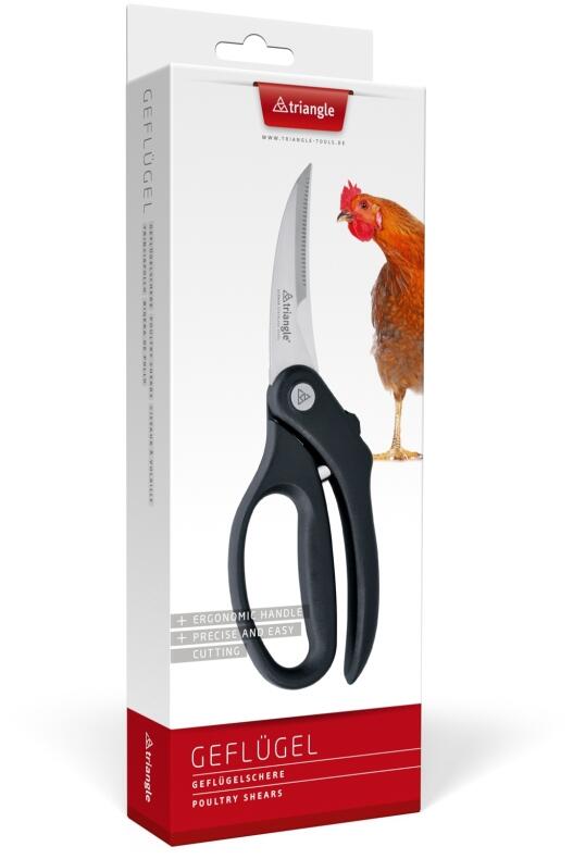 triangle Geflügelschere Poultry Shears ergonomisch Edelstahl schwarz
