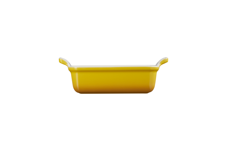 Le Creuset Auflaufform Tradition rechteckig nectar gelb mit Griffen