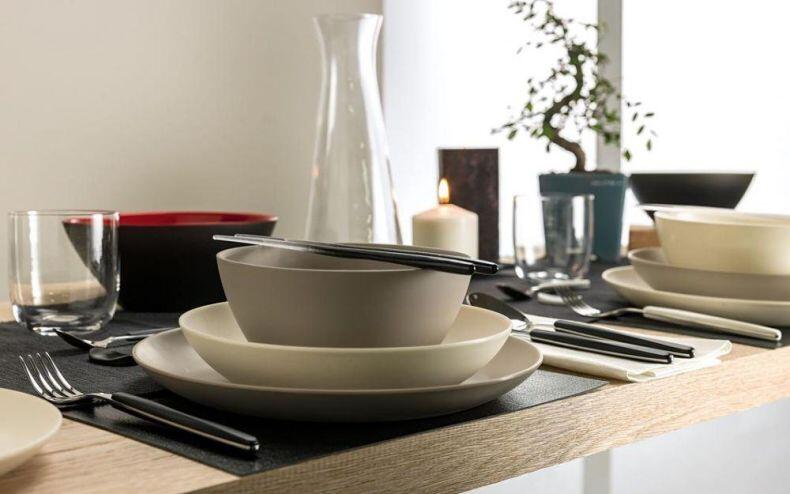 Guzzini My Fusion Besteckset Edelstahl weiß 24-teilig Tischgedeck