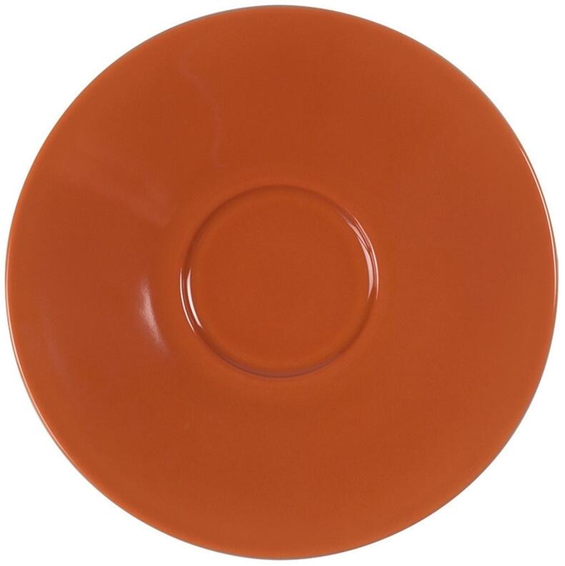 Eschenbach Porzellan Untertasse 18 cm orange-braun rund