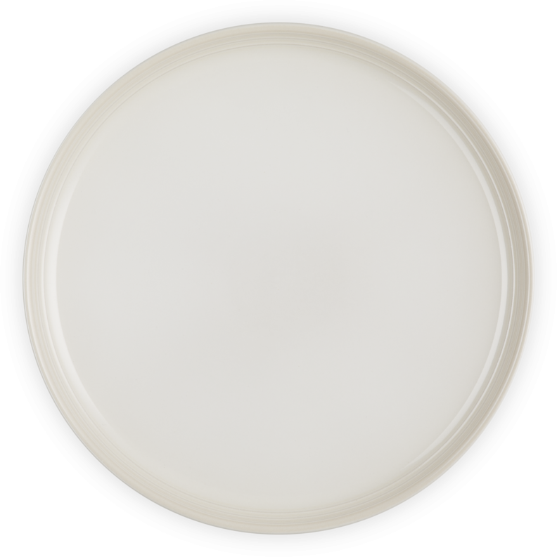 Le Creuset Frühstücksteller Coupe meringue cremefarbener Keramikteller rund