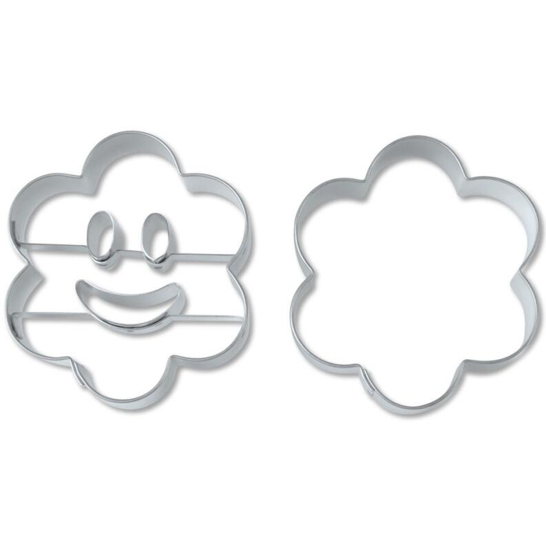 Städter Ausstechform lachende Blume 6,5 cm Set 2-teilig
