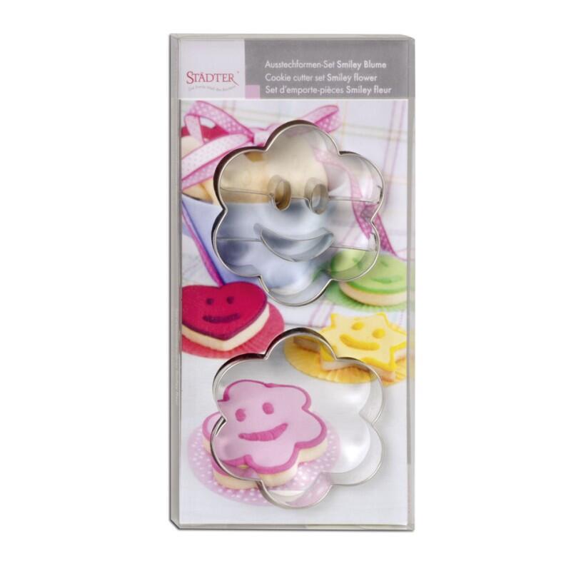 Städter Ausstechform lachende Blume 6,5 cm Set 2-teilig