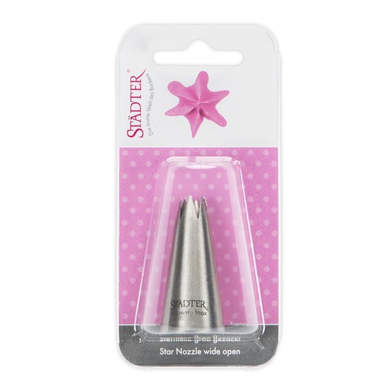 Städter Sterntülle 14 mm 6-zackig Spritztülle Edelstahl wide open