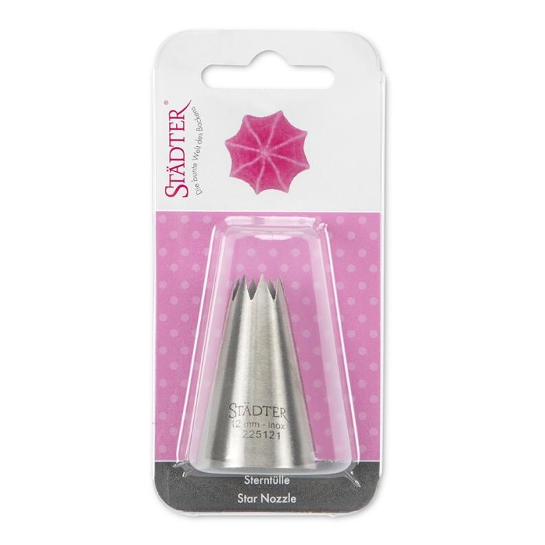 Städter Sterntülle 12 mm groß Spritztülle aus Edelstahl für Torten