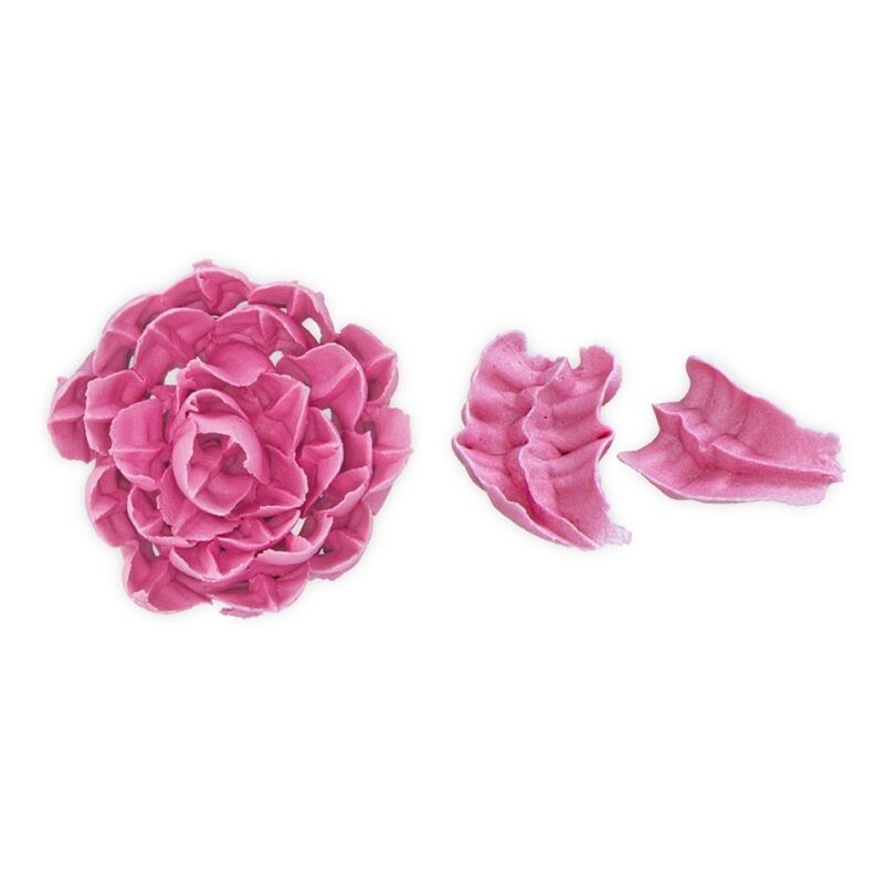 Städter Chrysanthementülle Blatttülle 16 mm Spritztülle Blütenblätter rosa Creme