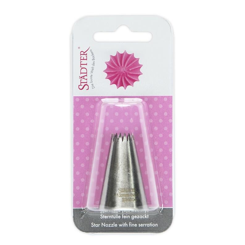 Städter Sterntülle 12 mm fein groß, Spritztülle Edelstahl gezackt
