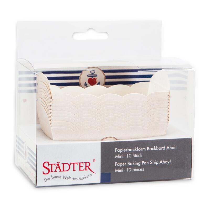 Städter Papierform Backbord Ahoi 7 x 4 x 4 cm Bunt 10 Stück