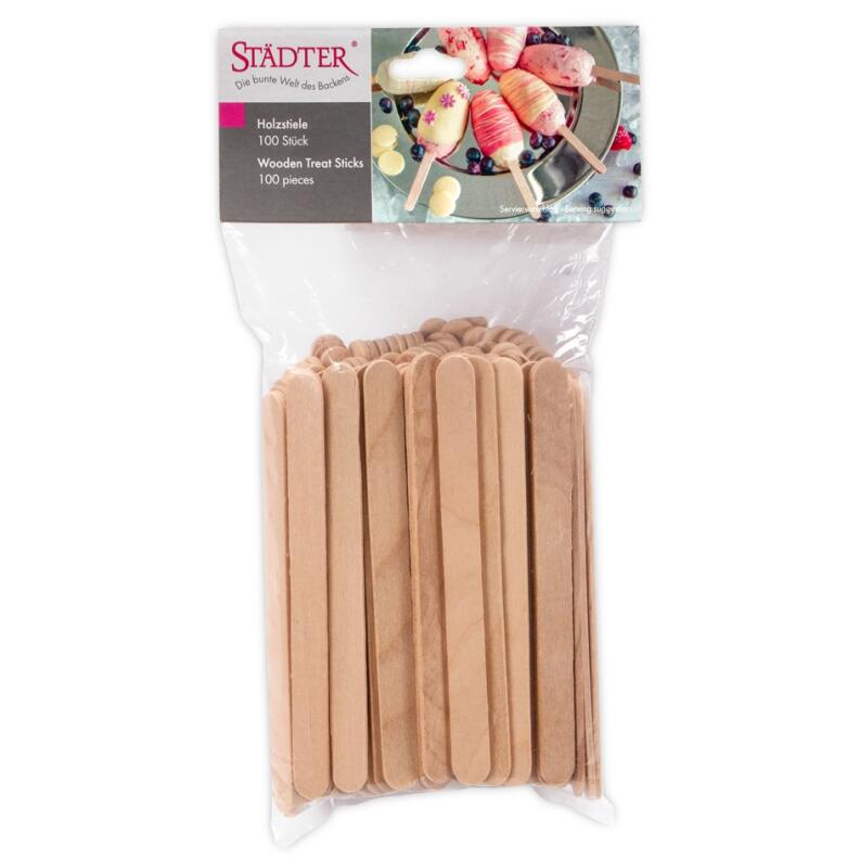 Städter Holzstiele 11,5 cm 100 Stück für Eis am Stiel