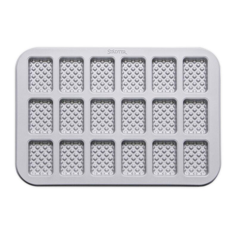 Städter Back-Set Mini-Waffel 38 x 26 cm Silber