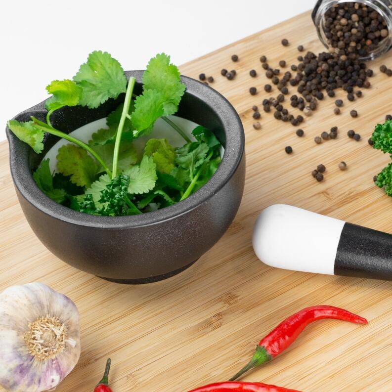 Lurch Mörser & Stößel aus Porzellan, 15 cm