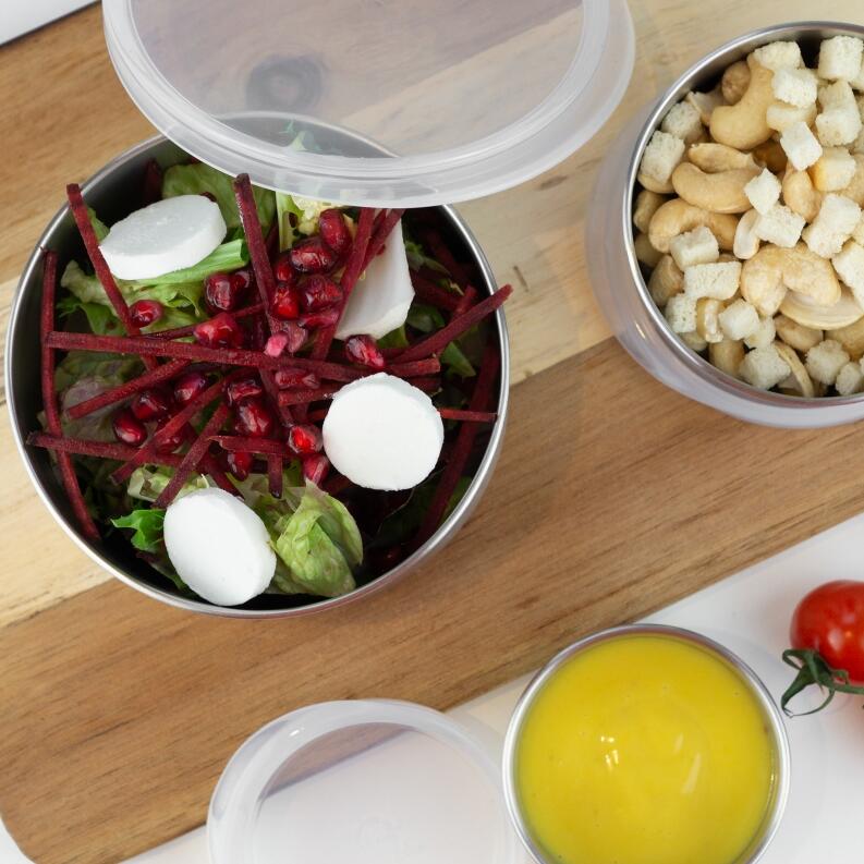 Lurch Mini-Dosen 3er Set mit Silikondeckel für Snacks