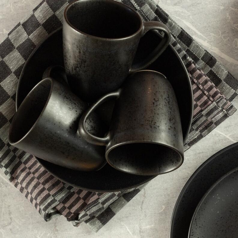 MÄSER Kaffeebecher-Set Essential für 6 Personen in schwarz