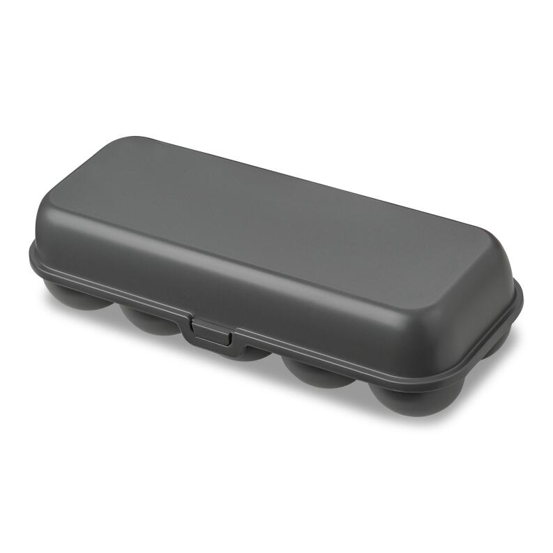 koziol Eierbox grau Eierbehälter mit Deckel für 6 Eier