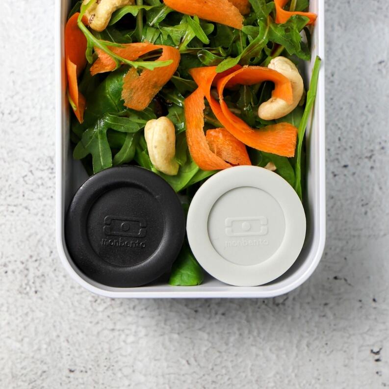 Monbento Saucendöschen MB Temple S grau schwarz 2-tlg. im Salat