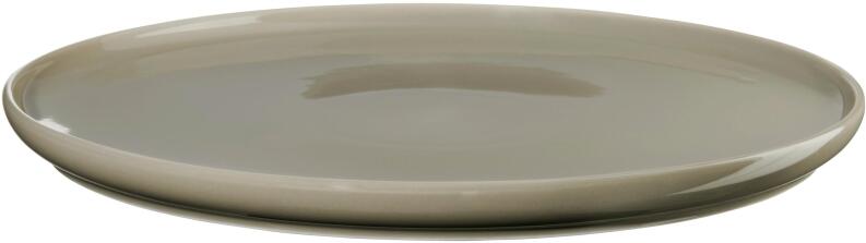 ASA Essteller Coppa Shiso flacher grauer Keramikteller rund ovaler Rand