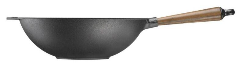 Skeppshult Wokpfanne aus Gusseisen mit Walnussgriff 32 cm