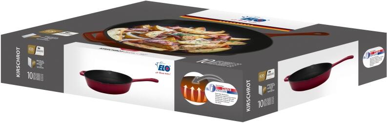 ELO Gusseisen-Schmorpfanne, tief in kirschrot, 28cm