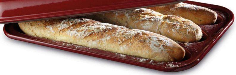 Emile Henry Ersatzform Baguette-Backform granatapfel mit Baguettes