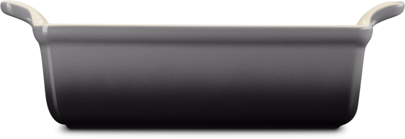 Le Creuset rechteckige Backform Flint mit Griffen aus Steinzeug