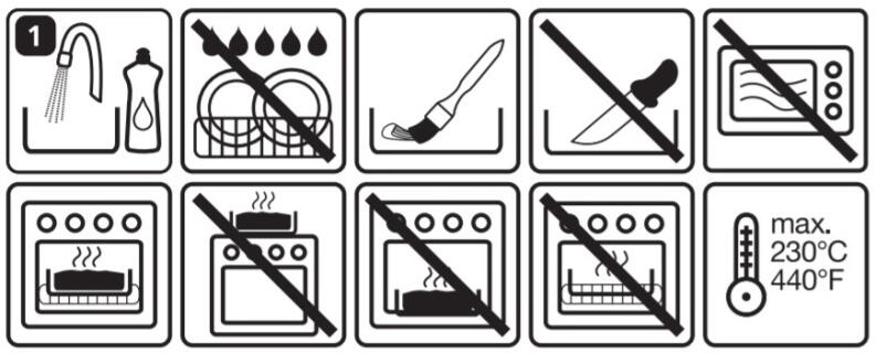 Kaiser Springform 28cm 2 Böden Pflegehinweise nicht spülmaschinengeeignet