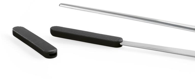 triangle Silikonspitzen für Grill- und Kochpinzette 30 cm gerade, schwarz, 2 Stück