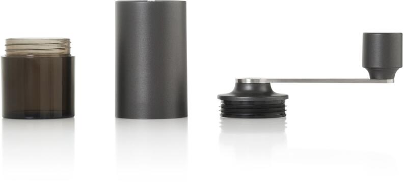 AdHoc Kaffeemühle Moro dark grey mit Kurbel und Behälter