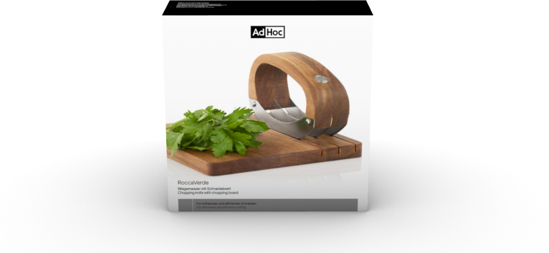 AdHoc Wiegemesser mit Schneidebrett Roccaverde