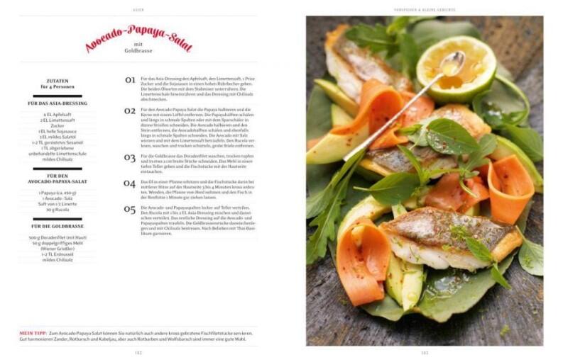 Schuhbecks Welt Kräuter Gewürze Zabert Sandmann Verlag Rezeptseite Lachsgericht