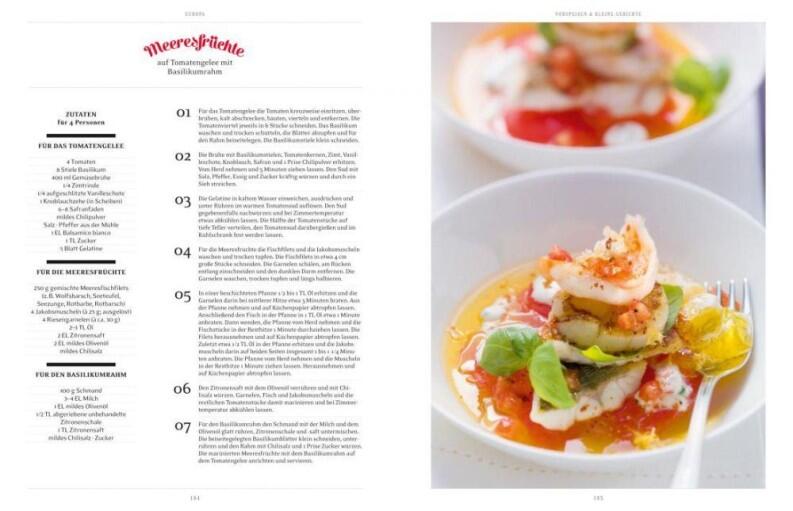 Zabert Sandmann Verlag Schuhbecks Kräuter Gewürze Kochbuch Doppelseite Rezeptfoto