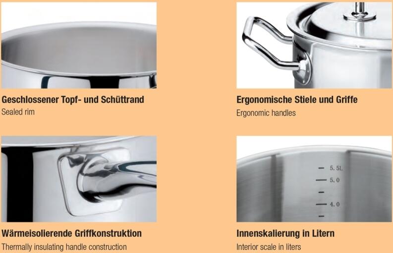 Spring CRISTAL Milchtopf Antihaftversiegelung mit Innenskalierung und ergonomischen Griffen