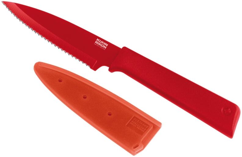 Kuhn Rikon COLORI®+ Rüstmesser gezackt rot
