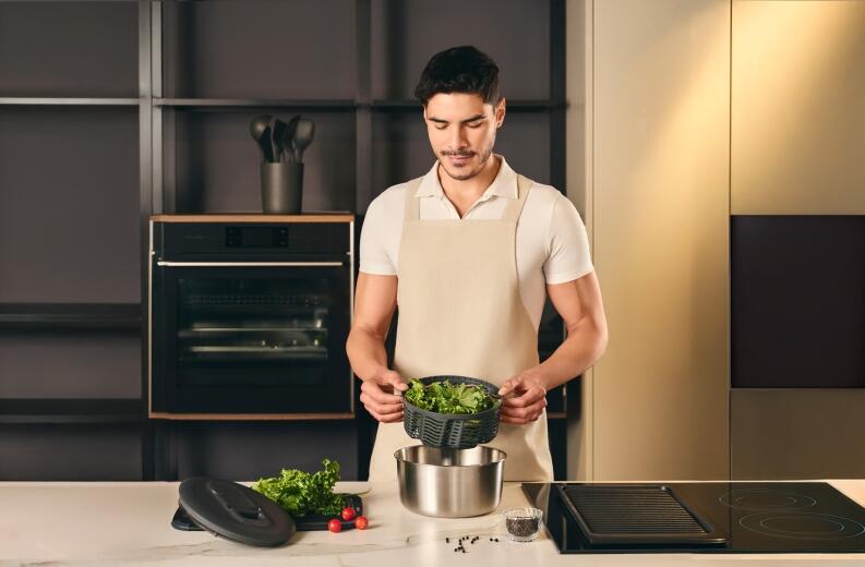 Zyliss Easy Spin Salatschleuder Edelstahl, 23 cm